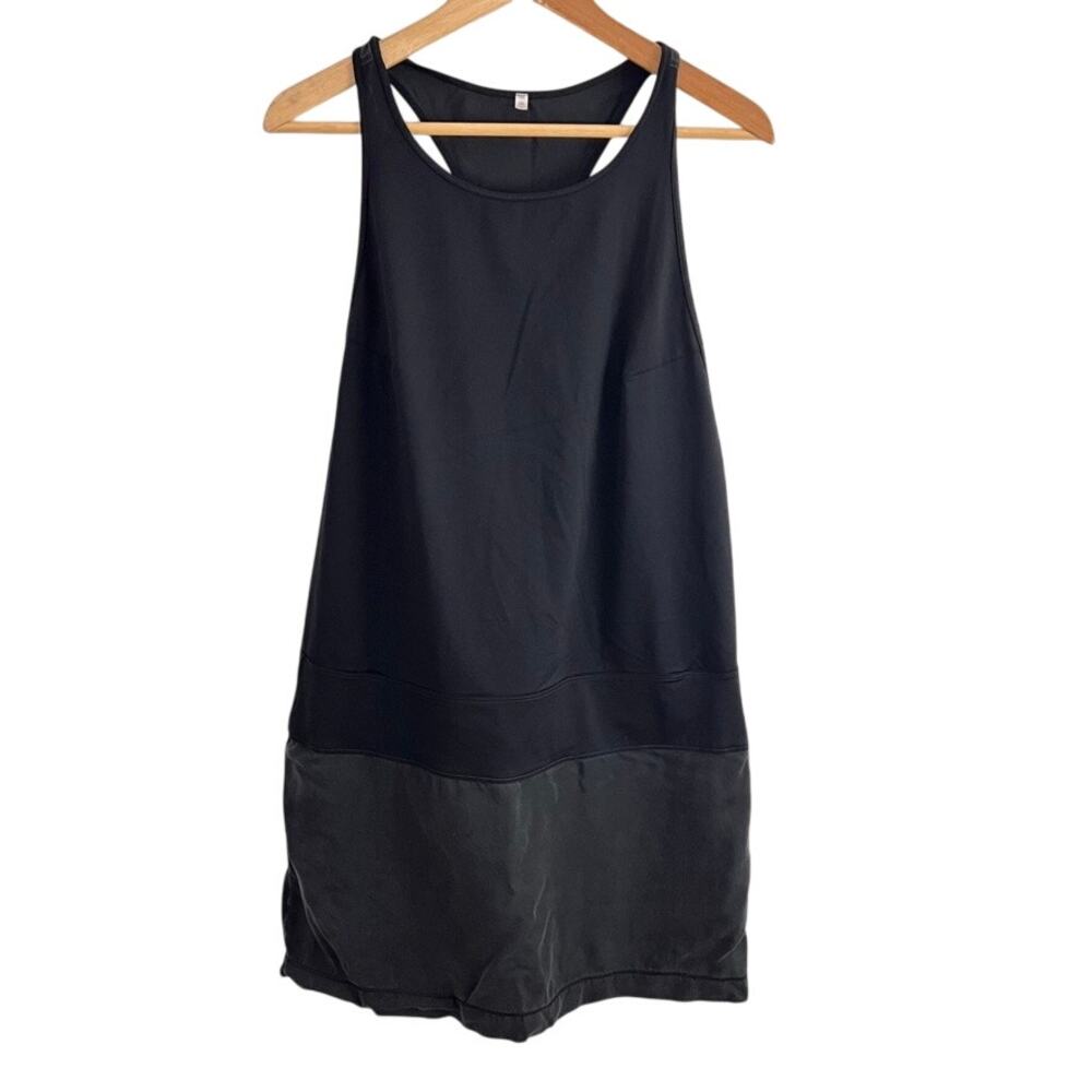 Lululemon Black Blissed Out Racerback Tank Dress Size 10